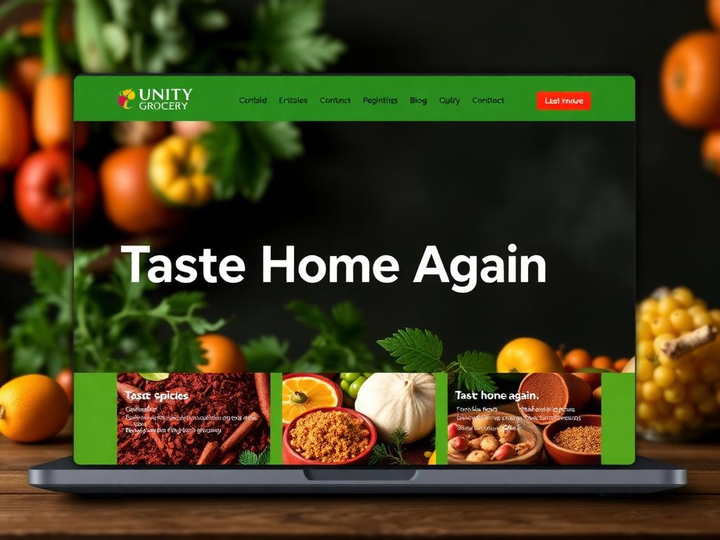 Unity Grocery website design